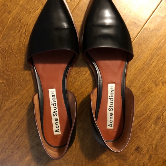 ACNE STUDIOS Leather D'Orsay Flats Size 39 EUC - Picture 15 of 16